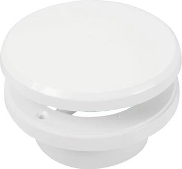 Tellerventil mit Regulierung PH 125 mm, weißer Kunststoff