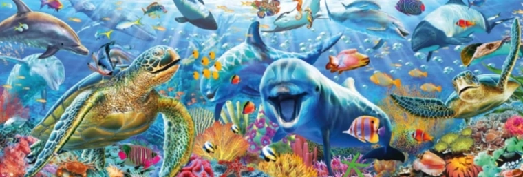 Panoramapuzzle Meeresleben 150 Teile