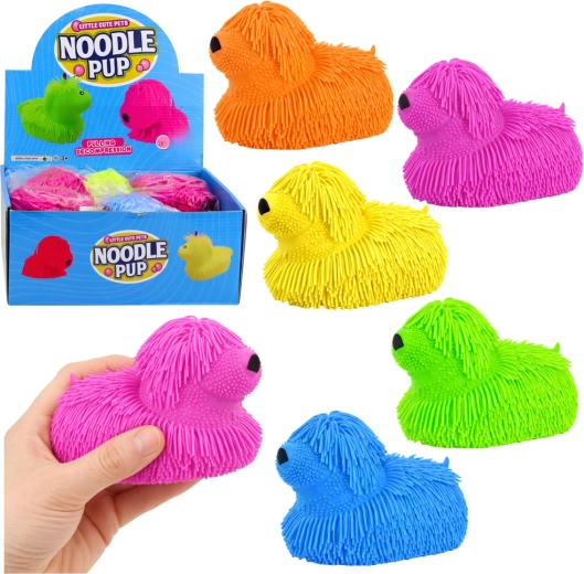 Sensorischer Quetsch-Hund mit Fransen – antistress leuchtendes LED-Spielzeug