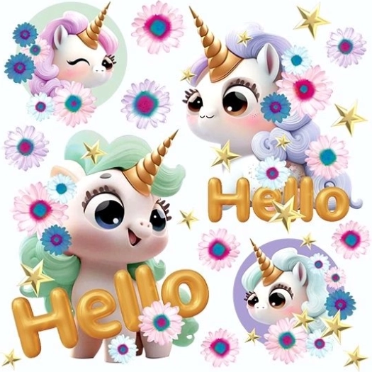 Bügelbilder Pony World – Set 15 × 21 cm