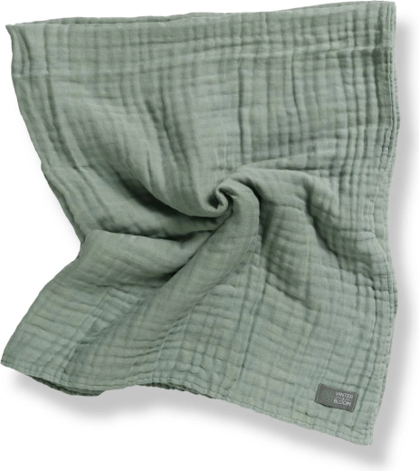 Vinter & Bloom Bio-Musselin-Decke Layered Jade Green - 1 Stück
