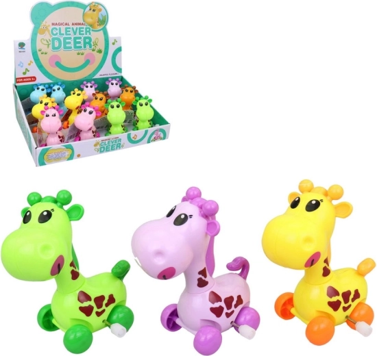 Aufzieh-Giraffe – Handspielzeug, 6 Farben