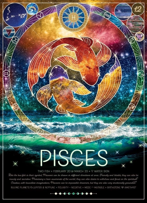 COBBLE HILL Puzzle Tierkreiszeichen: Fische – 500 Teile