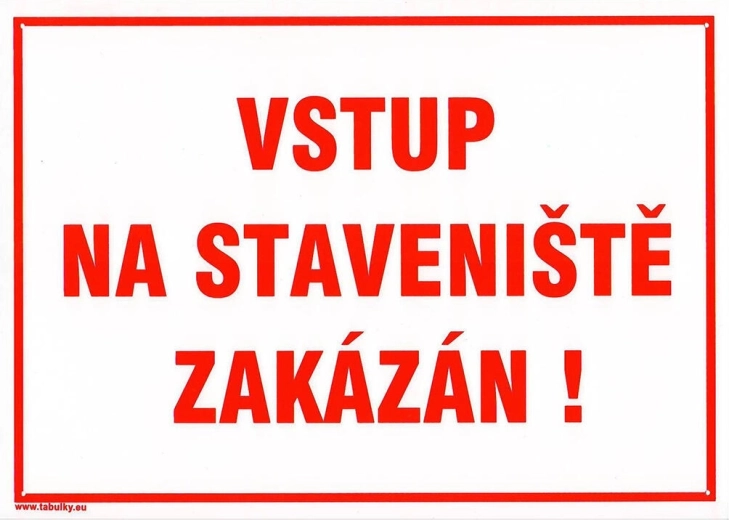 Sicherheitsschild – Betreten der Baustelle verboten, A4 Kunststoff 210 × 297 mm