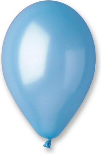 Metallic-Luftballons 25 cm – Hellblau