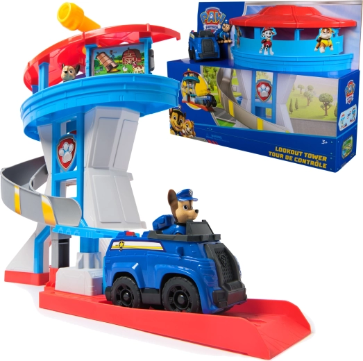 PAW Patrol Aussichtsturm 51 cm mit Rutsche, Auto und Chase-Figur