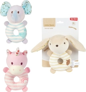 Plüschrassel mit Tiermotiven für Babys