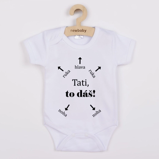 Baby-Body mit Aufdruck New Baby Papa, du schaffst das! – kurzärmelig