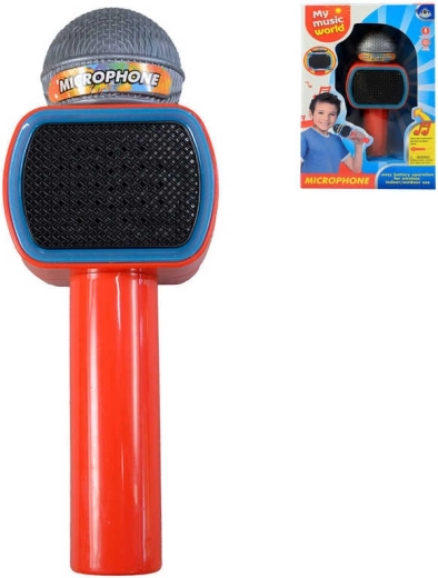 Kinder-Karaoke-Mikrofon mit LED-Licht, batteriebetrieben, rot – 1 Stück