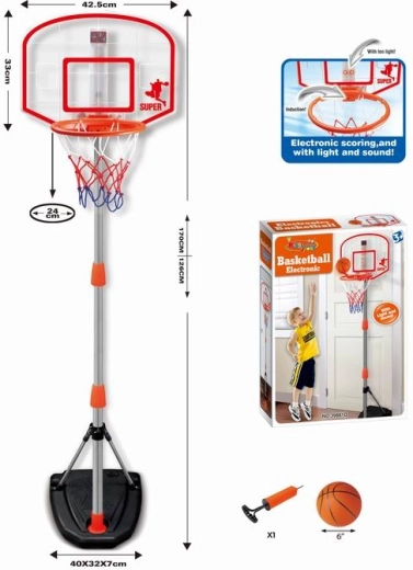 Basketball-Set mit verstellbarer Höhe 170 cm