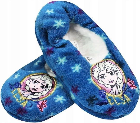 Frozen Hausschuhe Elsa – blau mit Antirutschsohle