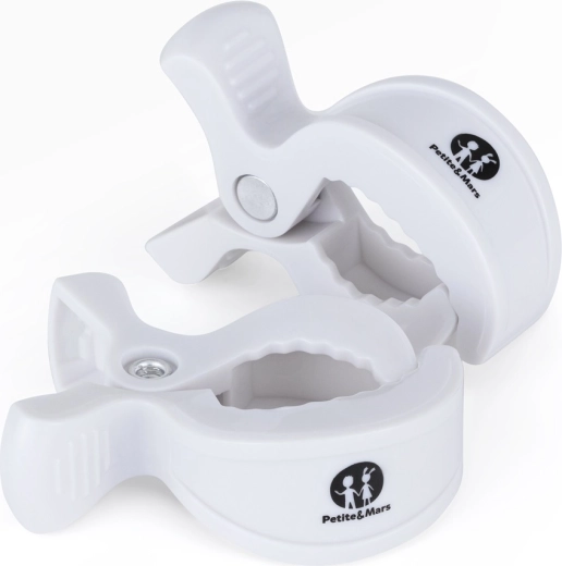 Kinderwagen-Clips PETITE & MARS Peg, weiß, 2 Stk.