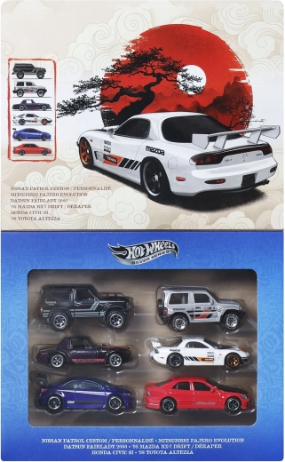 Hot Wheels Silver Series Streets of Japan – Set mit 6 Modellautos 1:64