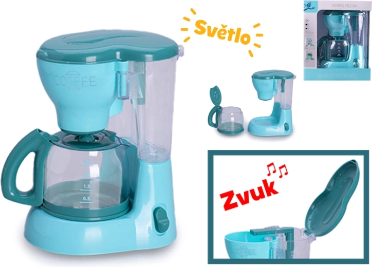 Kinder-Filterkaffeemaschine mit Licht und Sound 16 cm