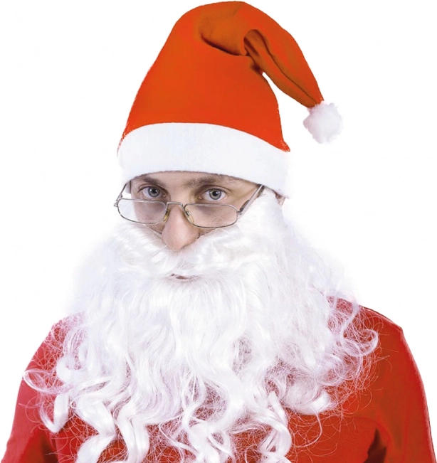 Langer schneeweißer Santa-Bart mit Gummiband