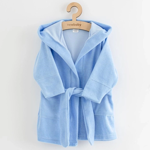 Kinder-Frottee-Bademantel mit Kapuze New Baby, blau, Gr. 80/86