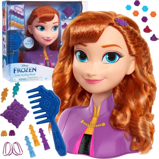 Disney Die Eiskönigin Frisierkopf von Prinzessin Anna mit Zubehör