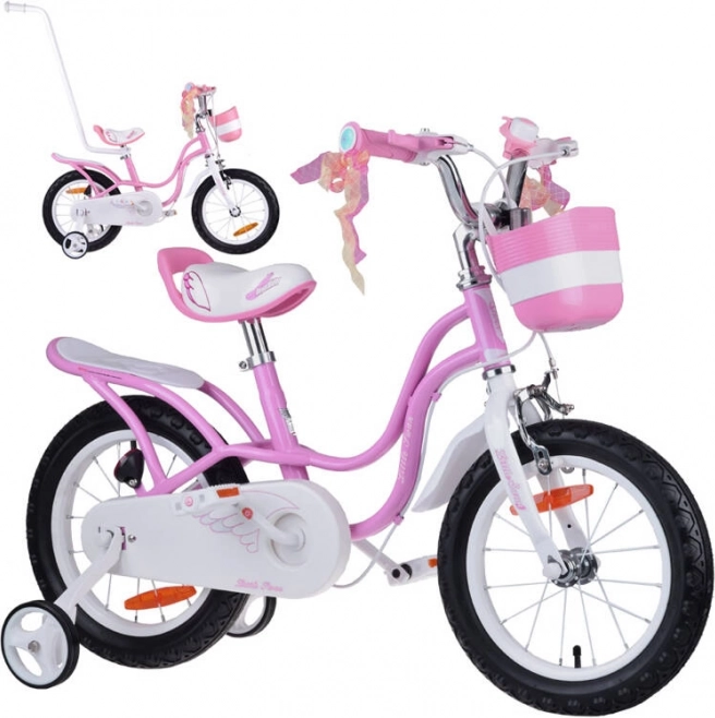 Kinderfahrrad 14" Little Swan mit Korb und Stützrädern ROYALBABY – Little