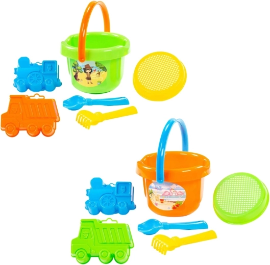 Kinder-Sandspielset mit Eimer, Sieb und Förmchen – 1 Stück