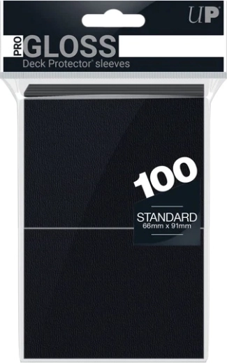Ultra PRO PRO-Gloss Standard-Kartenhüllen Schwarz (100 Stück)