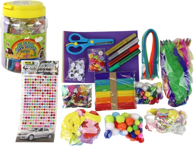 Kreatives Kunstset im DIY-Glas