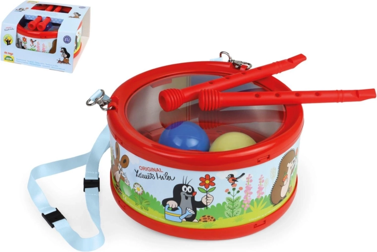 Blech-Trommel Maulwurf 21 cm mit Schlägeln