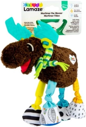 Lamaze Plüsch-Elch Marian – Hänge-Spielzeug für den Kinderwagen