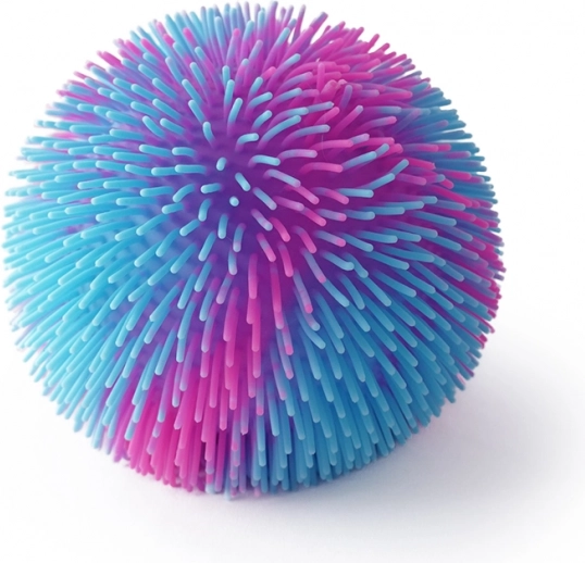 Zotteliger Regenbogen-Ball mit Licht – rosa-blau