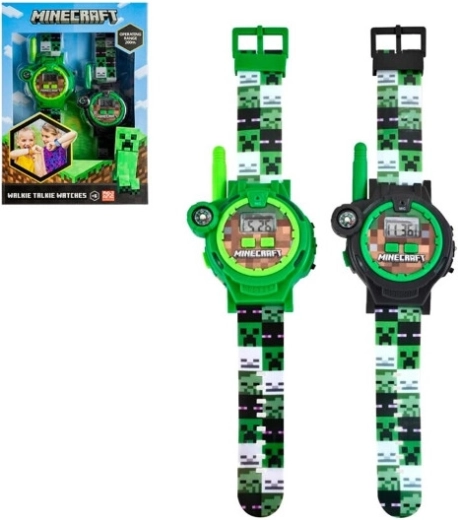 Minecraft Kinderuhren mit Walkie-Talkie (Set 2 Stk.) mit LED-Taschenlampe und Kompass