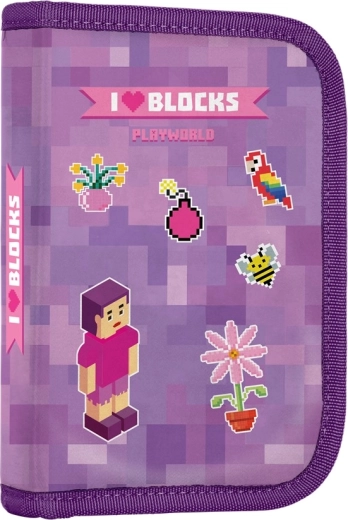 Schuletui mit 2 Klappen Playworld Girl, leer