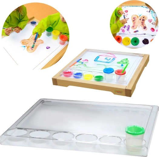 Quadratische Malunterlage MASTERKIDZ aus Polycarbonat für Leuchtpanel