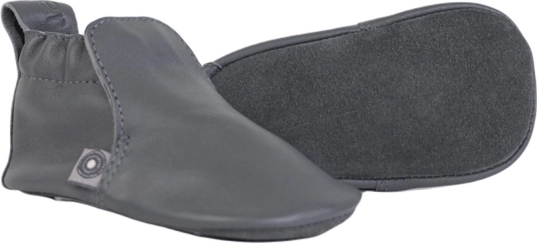 Lodger Stepper Gunmetal Lederkrabbelschuhe 12–15 Monate
