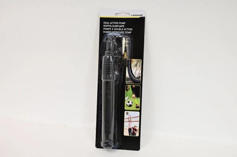 Dunlop doppeltwirkende Ballpumpe mit Nadel und Zubehör 23,5 cm