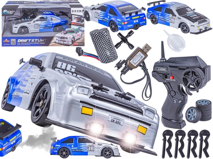 RC Drift-Auto Toyota 1:16 4WD 2,4 GHz mit Dampf und LED-Lichtern - 1 Stück