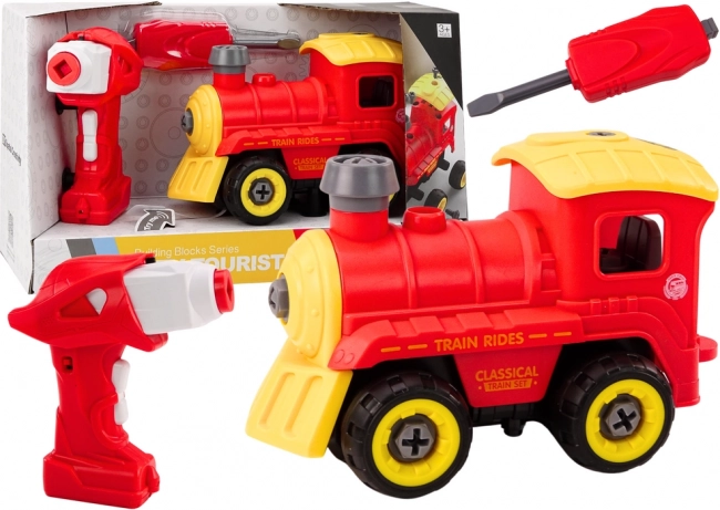 Zerlegbare Lokomotive mit Fernbedienung – Rot