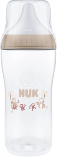 NUK Perfect Match Babyflasche mit Temperaturkontrolle XL Monkey 360 ml