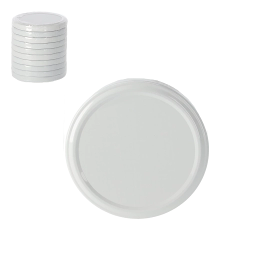 Set mit 10 Deckeln für Einmachgläser 82 mm, bunte Motive