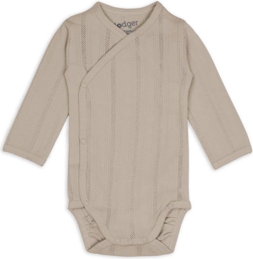 Lodger Baby-Body mit langen Ärmeln Pointelle Shell Gr. 56