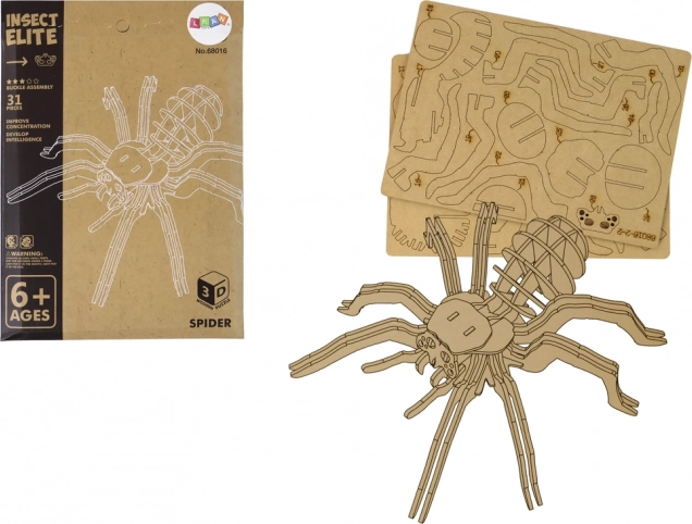 3D räumliches Holzpuzzle Spinne Lernbares Faltpuzzle 31 Teile