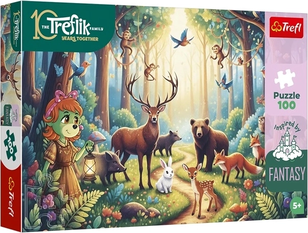 Puzzle Inspired By Fantasy: magische Waldwelt der Tiere 100 Teile