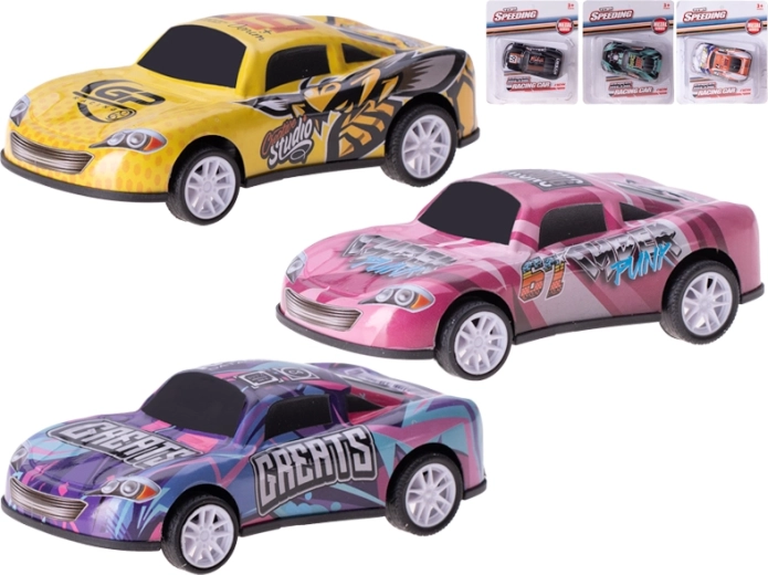 Metall-Rennauto mit Rückzieh-Antrieb 10 cm