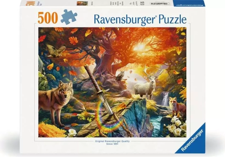 Ravensburger Puzzle Schwert Excalibur im Wald 500 Teile