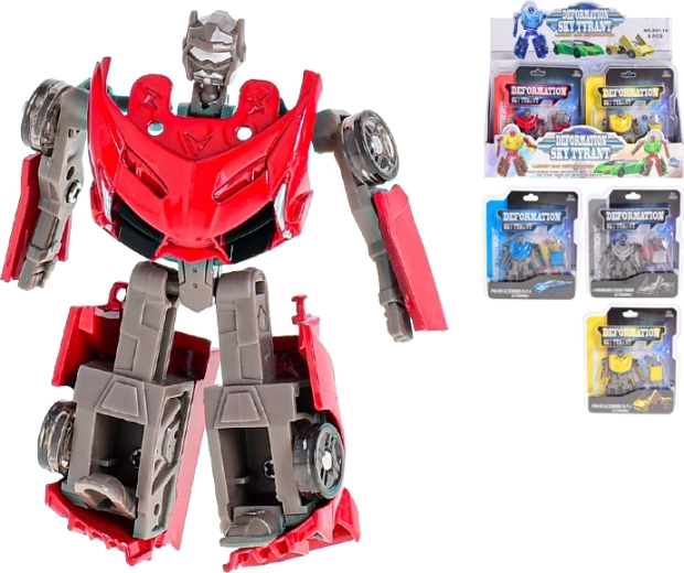 Auto-Roboter 8,5 cm – Metall-Transformationsmodell mit Freilauf