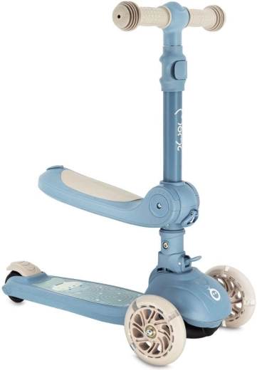 MoMi DEBE 2-in-1 Kinderroller und Rutschfahrzeug, blau