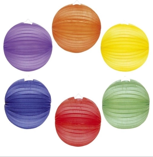 Runder einfarbiger Lampion