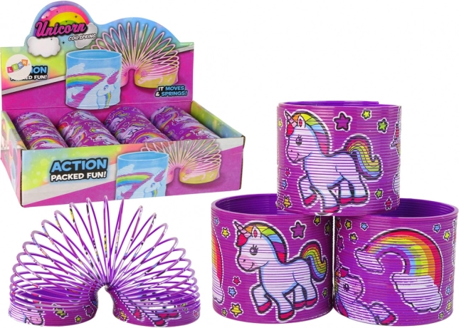 Kultige violette Feder mit Einhorn