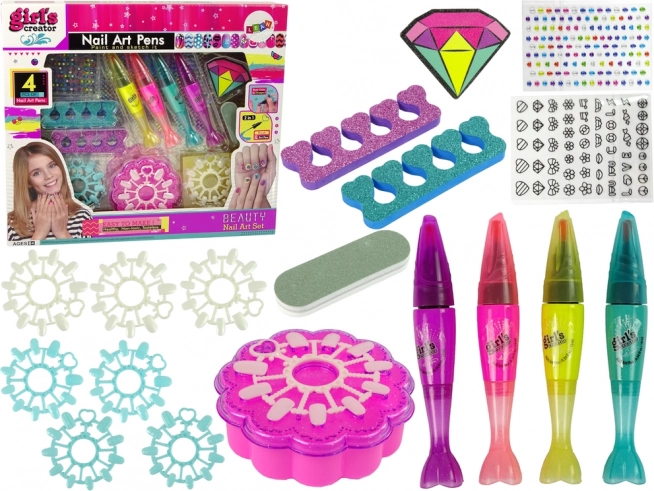 Kinderset zum Lackieren und Verzieren von Nägeln