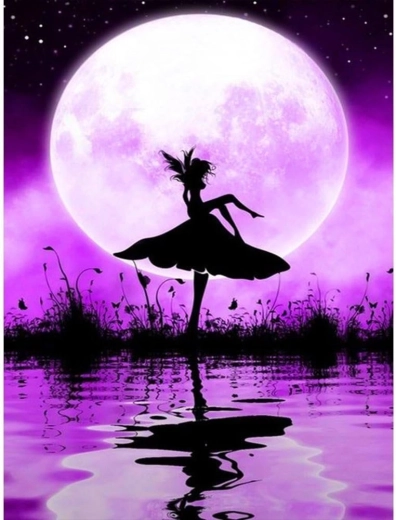 Diamantmalerei Ballerina am Teich 30 × 40 cm