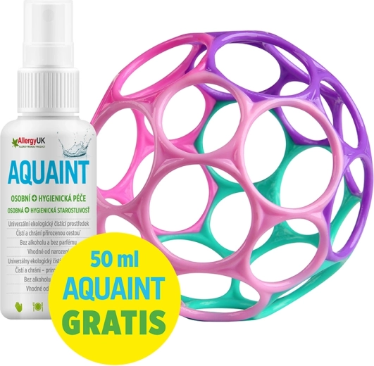Oball Classic Ball 10 cm rosa/lila + Aquaint ökologische Reinigungswasser 50 ml