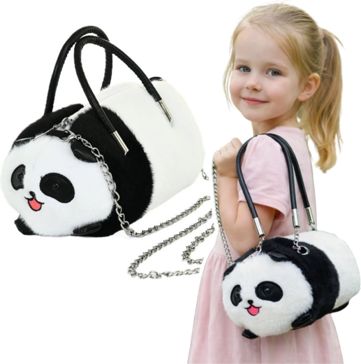 Plüsch-Kindertasche Panda mit Kette 20 cm